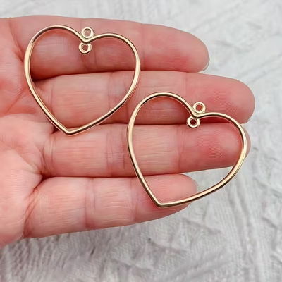 Dije 33 mm Corazón Acero Dorado - 400359