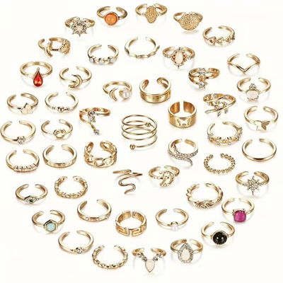 Anillo Midi Acero Dorado - 300246-300292