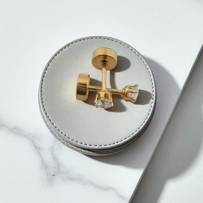 Abridores Strass 2 mm Enchapado en Oro - 100036