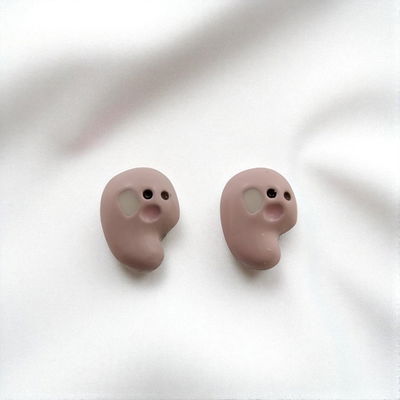 Aros Emoji Rosa 6 mm x 8 mm Plata 925 - 200202