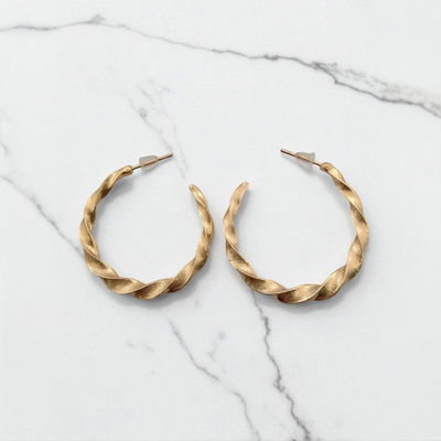 Aros Argolla 32 mm Acero Dorado - 200126