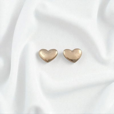 Aros Corazón 11 mm x 9 mm Acero Dorado - 200200
