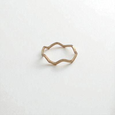 Anillo Acero Dorado - 300014
