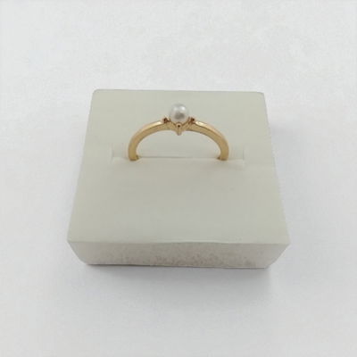 Anillo Perlas Acero Dorado - 300027