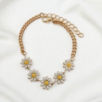 Pulsera 17 + 5 cm Barbada Margarita Acero Dorado - 500053