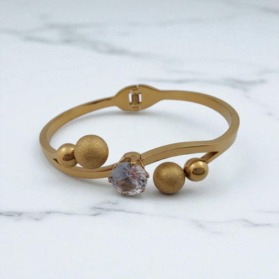 Esclava 61 mm x 50 mm Zirconia Enchapado en Oro - 500102