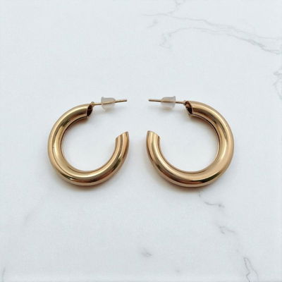 Aros Argolla 17 mm Acero Dorado - 200119