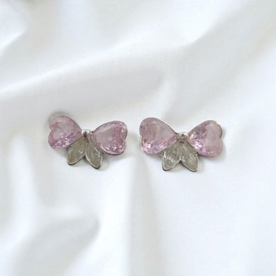 Aros Moño Zirconia Rosa 10 mm x 6 mm Plata 925 - 200216