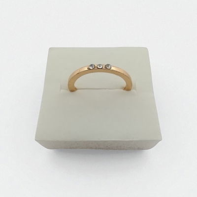 Anillo Strass Acero Dorado - 300019