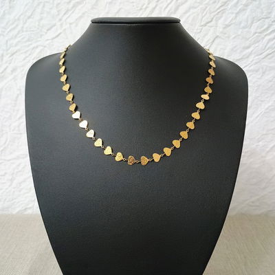 Cadena 45 cm Corazón Acero Dorado - 700021