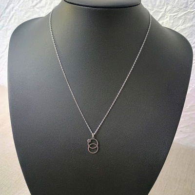 Collar 45 cm Espejo 0,3 mm Dije 10 mm x 16 mm Acero Quirúrgico - 700134