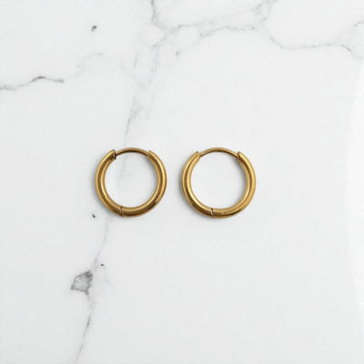 Aros Argolla 10 mm Enchapado en Oro - 200256-10