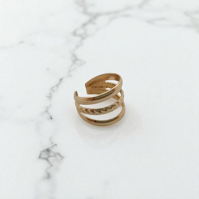 Aros Cuff 10 mm Acero Dorado - 200168