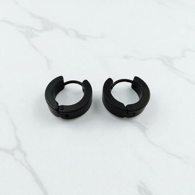 Aros Argolla 9 mm x 4 mm Acero Negro - 200259