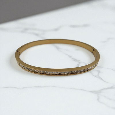 Esclava 65 mm x 53 mm Strass Enchapado en Oro - 500063