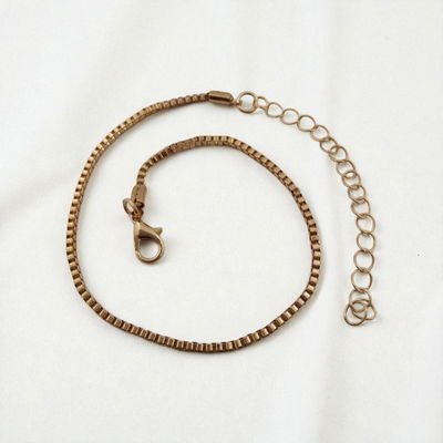 Pulsera Tobillera 22 + 7 cm Veneciana Acero Dorado - 500125