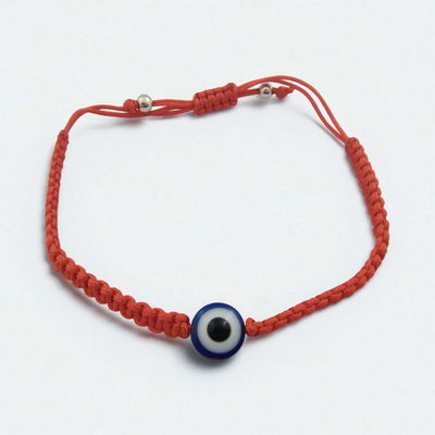 Pulsera Ojo Turco Nazar Regulable Rojo Hilo - 500149