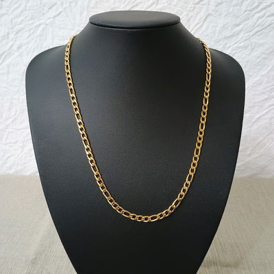 Cadena 55 cm Fígaro 1,4 mm x 5 mm Acero Dorado - 600016