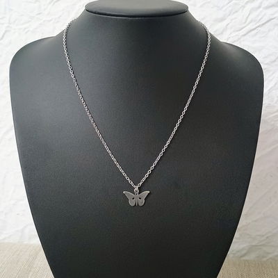 Collar 45 + 5 cm Espejo 0,5 mm Mariposa 18 mm x 12 mm Acero Quirúrgico - 700125