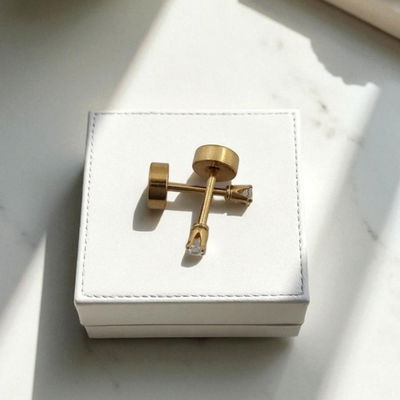 Abridores Strass 2 mm Enchapado en Oro - 100040
