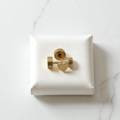 Abridores Corazón 4 mm Enchapado en Oro - 100045