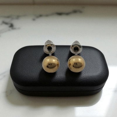 Aros Bolita Dorado 6 mm Acero Quirúrgico - 200246