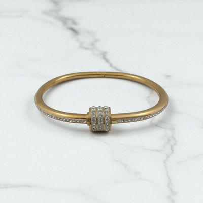 Esclava 66 mm x 53 mm Strass Enchapado en Oro - 500064