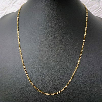 Cadena 45 + 5 cm Espejo 0,5 mm Acero Dorado - 600068