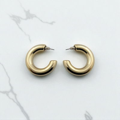 Argolla 20 mm x 9 mm Acero Dorado - 200141-DOR
