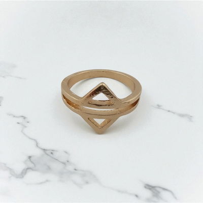 Anillo Acero Dorado - 300142