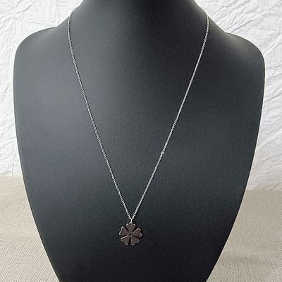 Collar 50 + 5 cm Espejo 0,3 mm Flor 15 mm Acero Quirúrgico - 700129