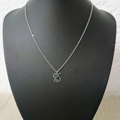 Collar 45 + 5 cm Espejo 0,5 mm Gato 14 mm x 12 mm Acero Quirúrgico - 700137