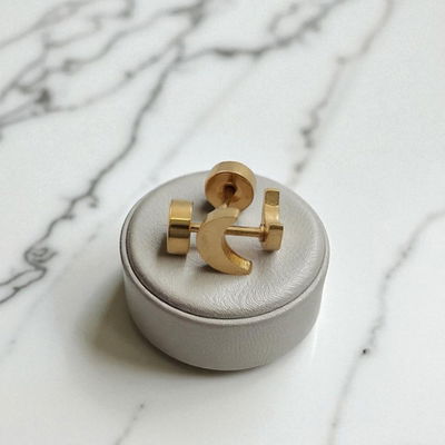 Abridores Luna 4 mm Enchapado en Oro - 100044