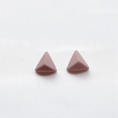Aros Pirámide Rosa 8 mm Plata 925 - 200212