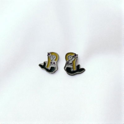 Aros Esmaltado Sirena 9 mm x 10 mm Acero Quirúrgico - 200237