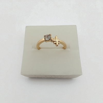 Anillo Strass Acero Dorado - 300017