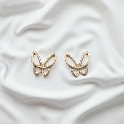 Aros Mariposa 12 mm Acero Dorado - 200196