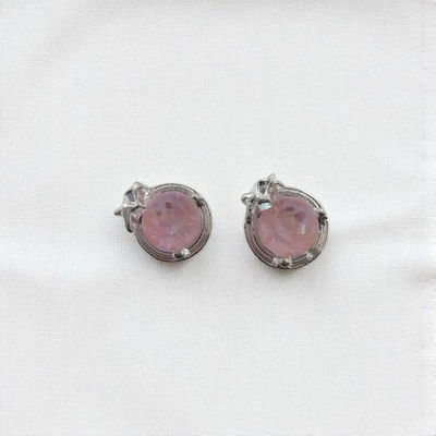Aros Zirconia Rosa 7 mm Plata 925 - 200219