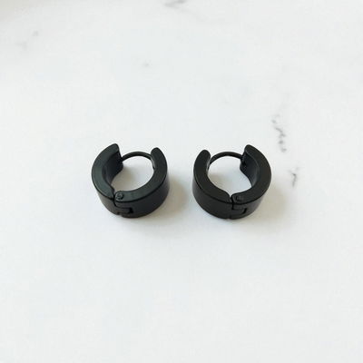 Aros Argolla 6 mm x 4 mm Acero Negro - 200258