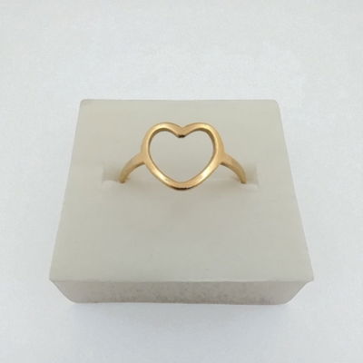 Anillo Corazón Acero Dorado - 300062
