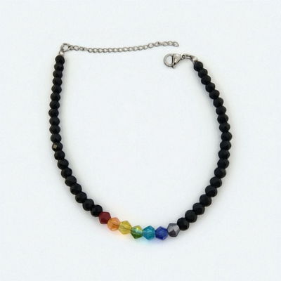 Pulsera 19 + 4 cm Negro Siete Chakras Multicolor - 500150