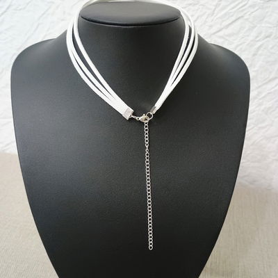 Cadena 33 + 10 cm Blanco Cuero - 600004