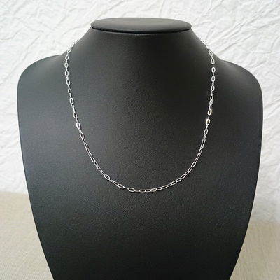 Cadena 45 cm Ovalada 0,5 mm Regulable Acero Blanco - 600050