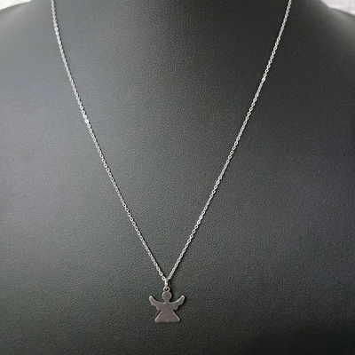 Collar 45 cm Espejo 0,3 mm Ángel 13 mm x 12 mm Acero Quirúrgico - 700111