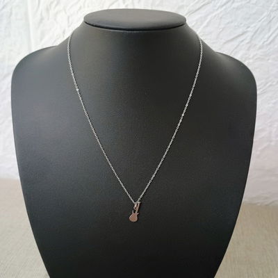 Collar 45 + 5 cm Espejo 0,3 mm Guitarra 6 mm x 15 mm Acero Quirúrgico - 700124