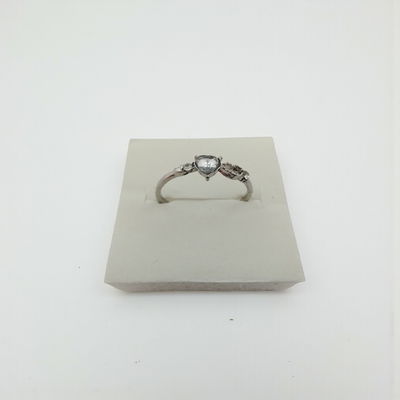 Anillo Corazón Zirconia Acero Quirúrgico - 300158