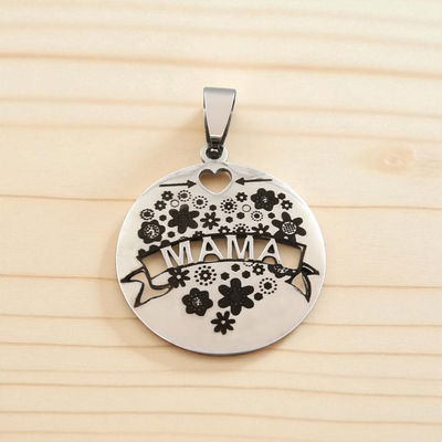 Dije Día de la Madre 26 mm Acero Quirúrgico - 400322