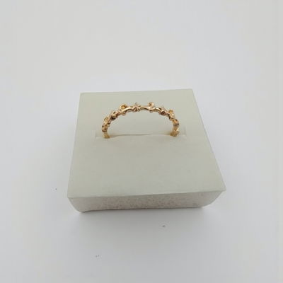 Anillo Luna Estrella Acero Dorado - 300147