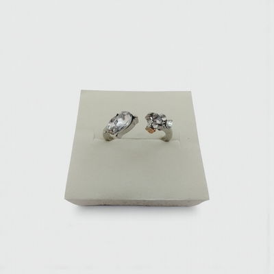 Anillo Ajustable Zirconia Acero Quirúrgico - 300154