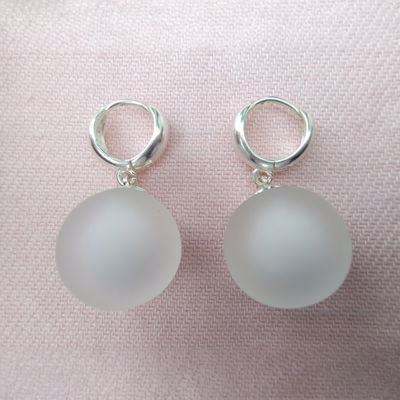 Aros Argolla 8,5 mm Perlas 15 mm Plata 925 - 200060